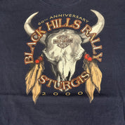 J-  Vintage '00 Harley Davidson Sturgis Black Hills Rally Graphic Made In USA Long Sleeve Tee - XL
