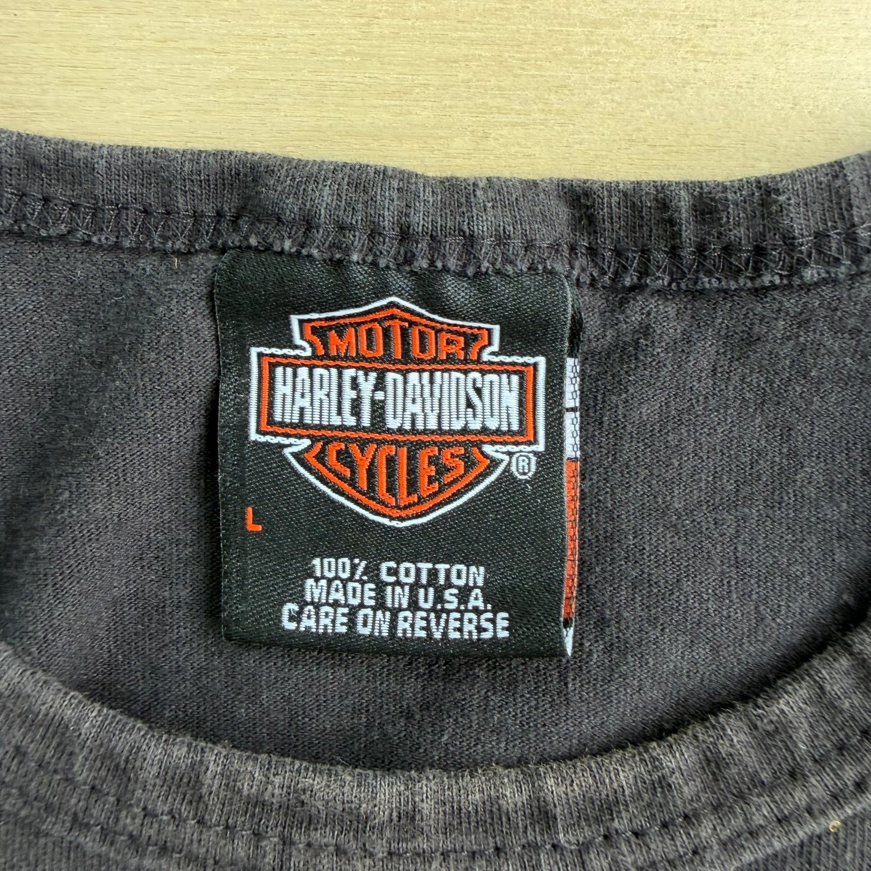 J- Vintage '03 Harley Davidson Saskatoon Saskatchewan Made In USA Single Stitch Tank Top - L