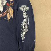 J-  Vintage '00 Harley Davidson Sturgis Black Hills Rally Graphic Made In USA Long Sleeve Tee - XL