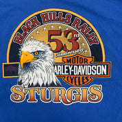 J-  Vintage '93 Harley Davidson Sturgis Black Hills Rally Graphic Made In USA Single Stitch Tee - XL