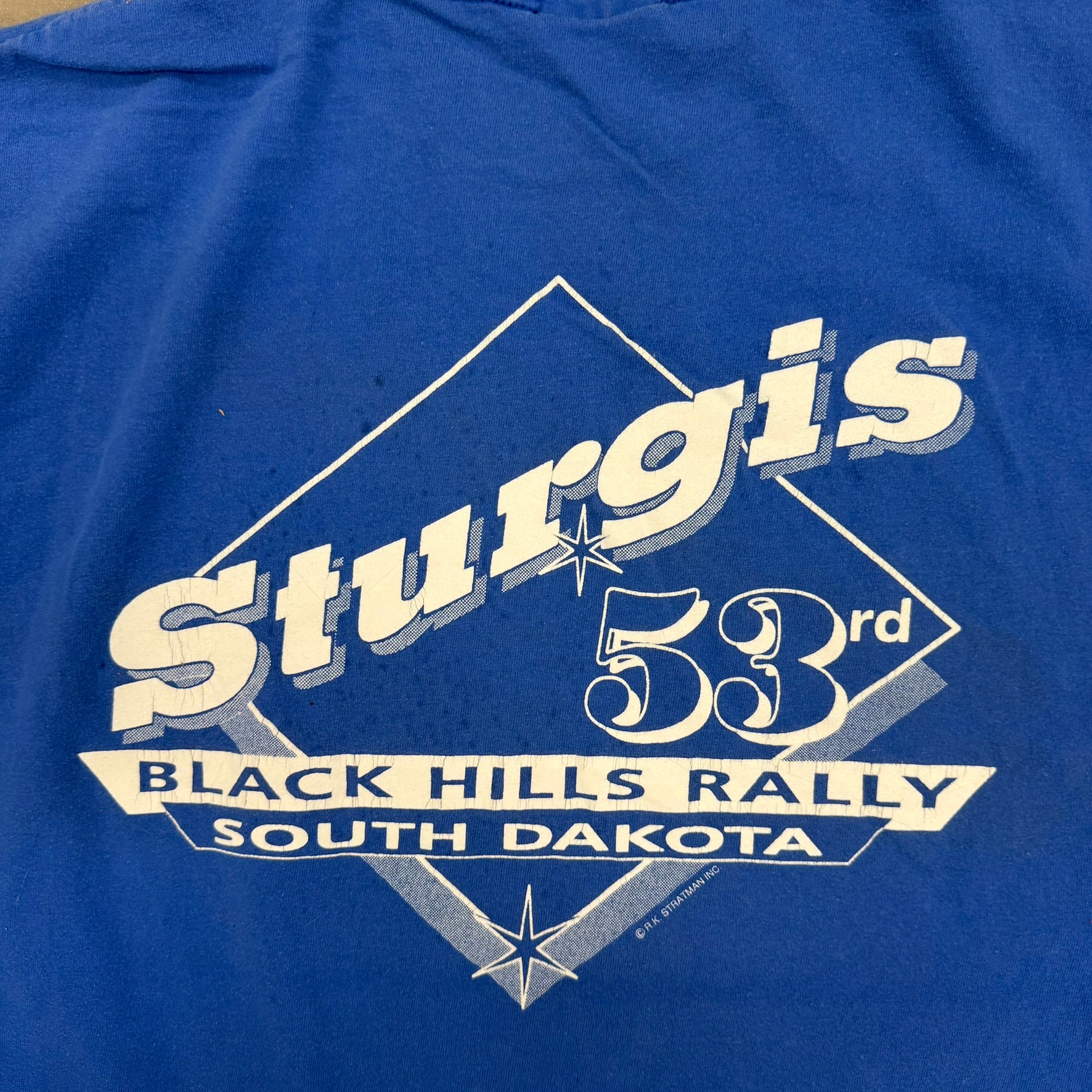 J-  Vintage '93 Harley Davidson Sturgis Black Hills Rally Graphic Made In USA Single Stitch Tee - XL