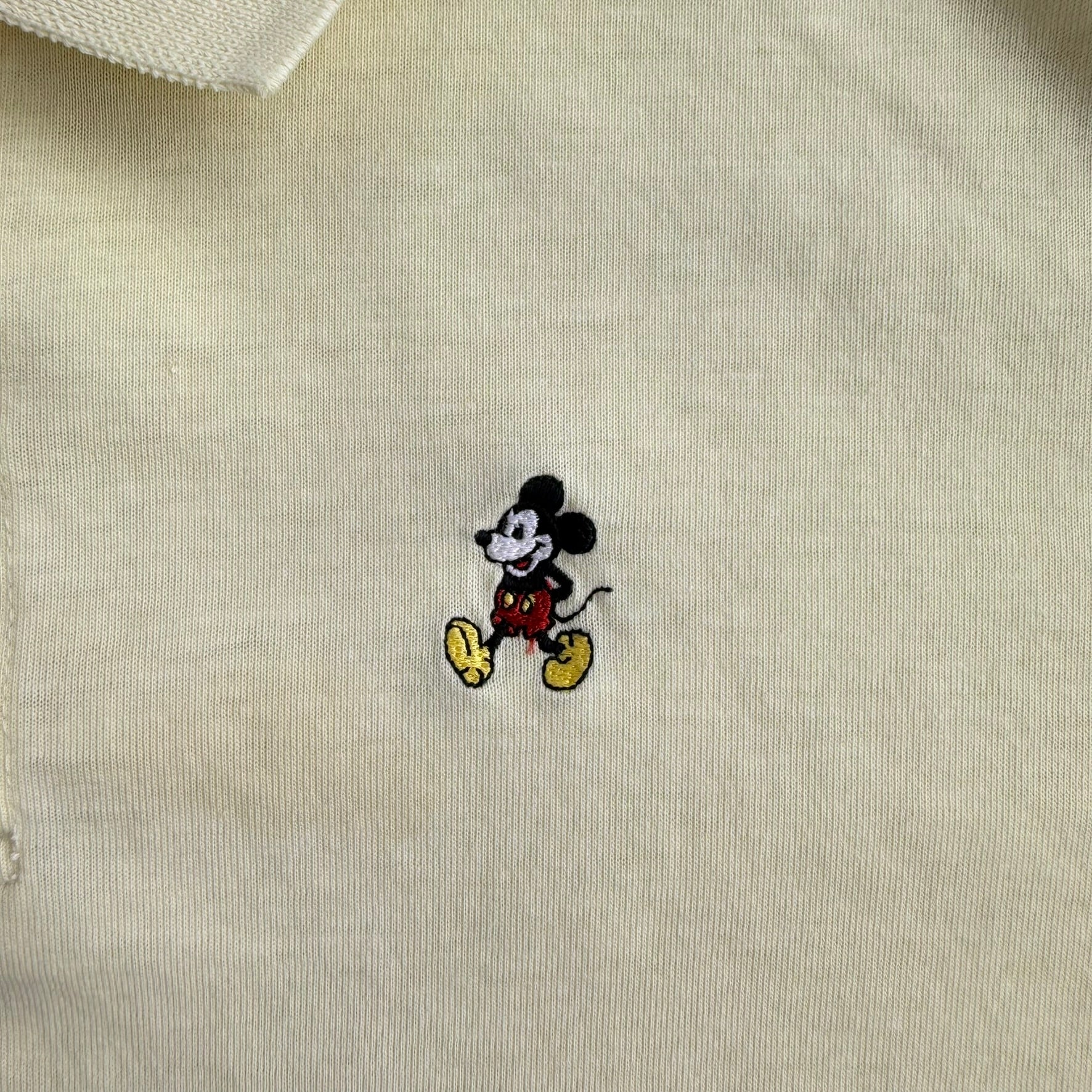 J- Vintage Disney Embroidered Mickey Mouse Made In USA Single Stitch Polo Shirt - XL (fits L)