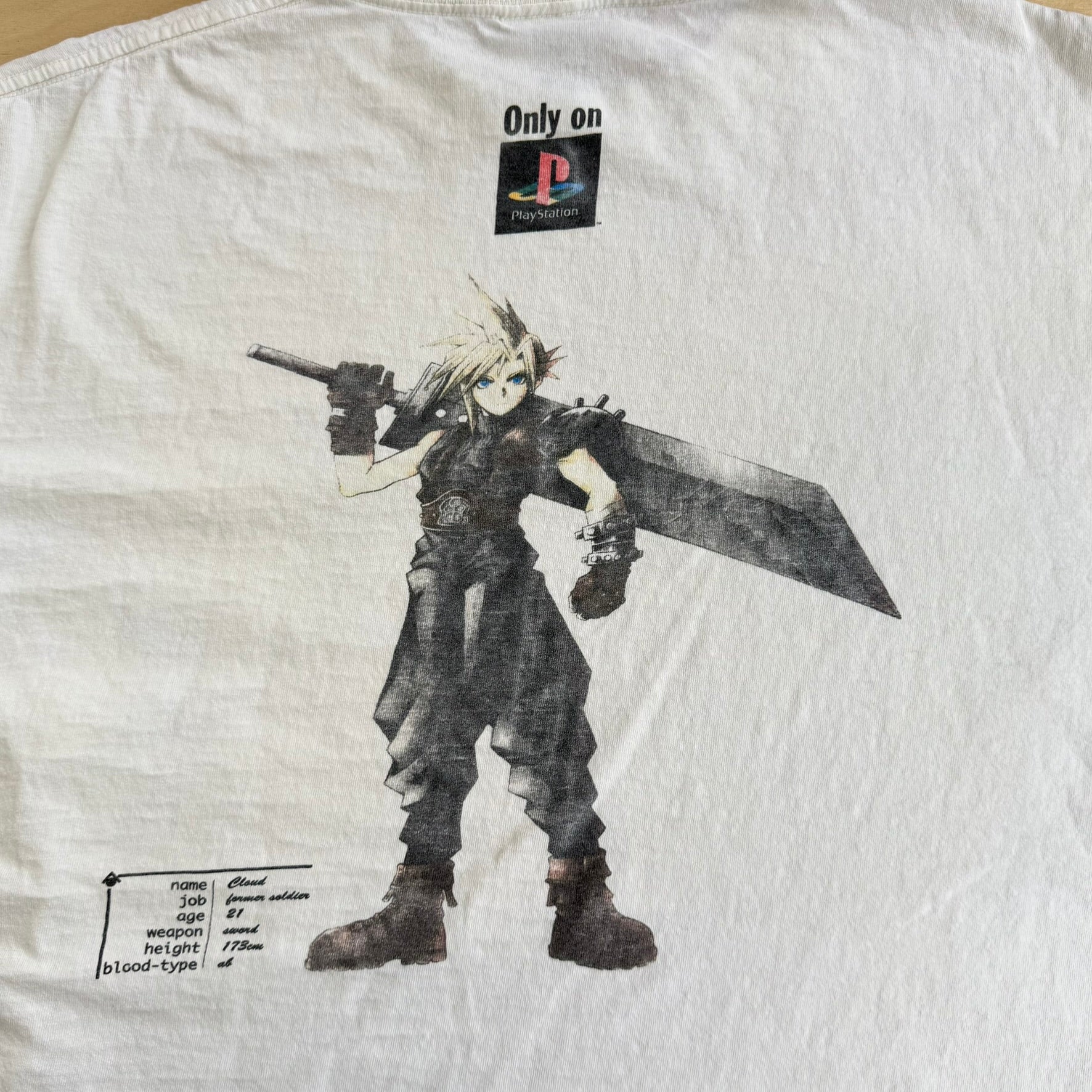 Vintage '97 Final Fantasy VII PlayStation Graphic Promo Single Stitch Tee - XL