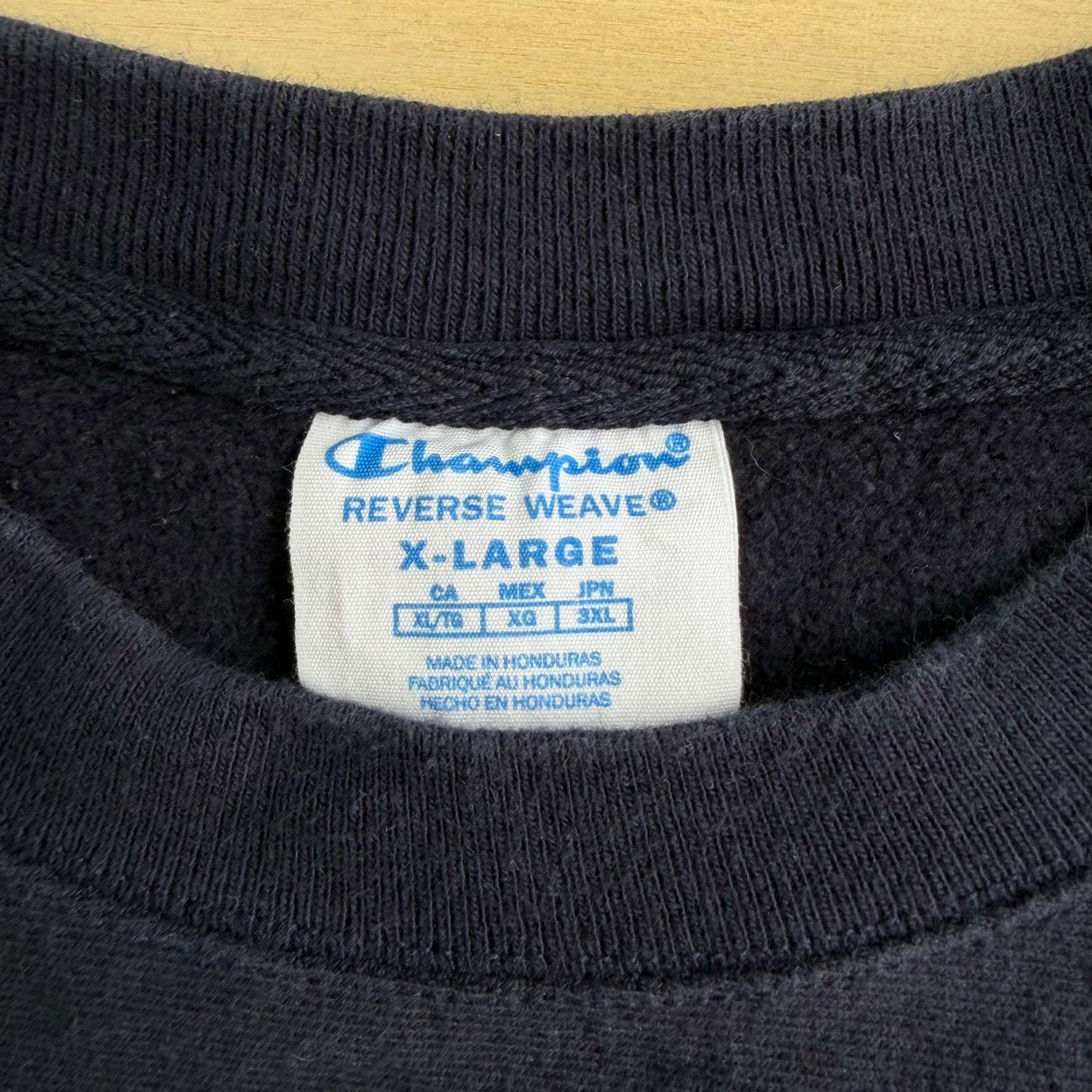 J- Vintage Champion Reverse Weave Embroidered Logo Crewneck- XL