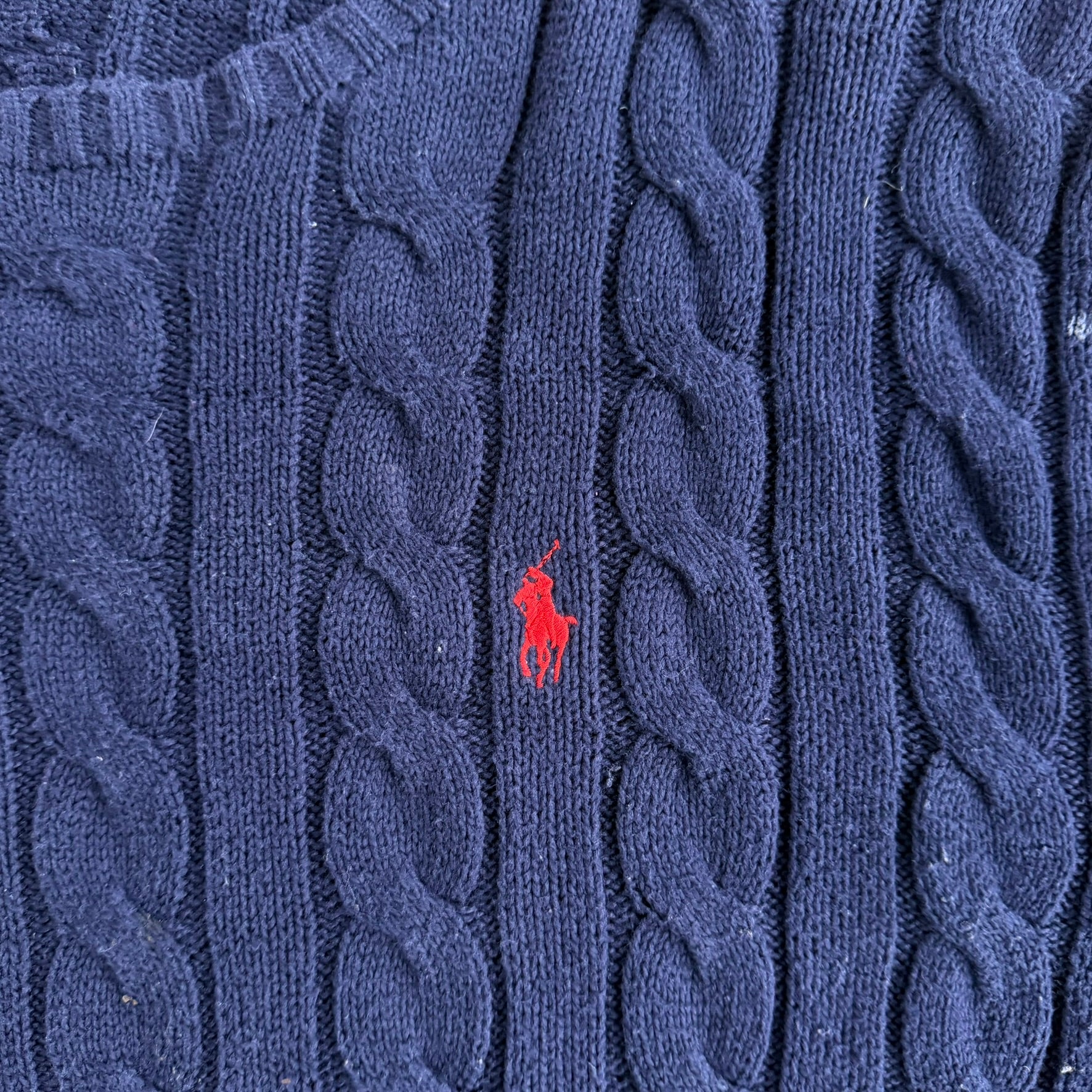 Polo Ralph Lauren Embroidered Logo Cable Knit Sweater - L