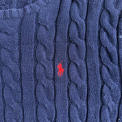 Polo Ralph Lauren Embroidered Logo Cable Knit Sweater - L