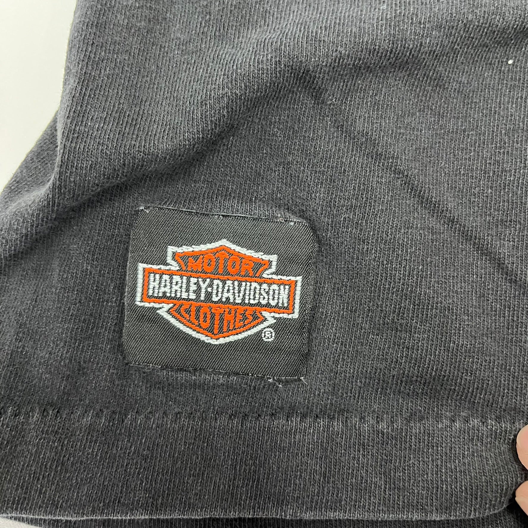 F- Vintage 1990 3D Emblem Harley Davidson Logo Single Stitch Tee