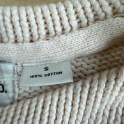 Vintage 90s Polo Jeans RL 1967 Felt Text Knit Sweater - S
