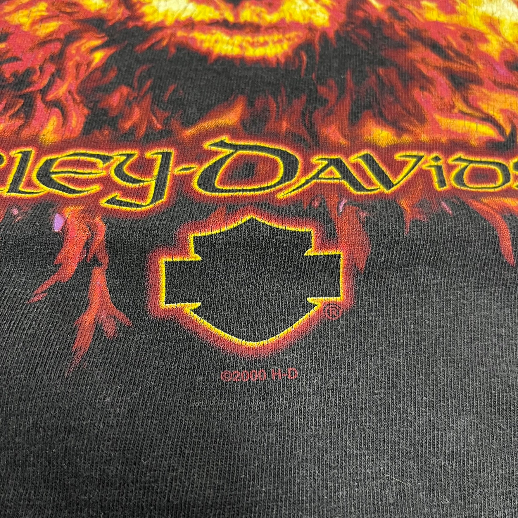 F- Vintage 2000 Harley Davidson Phoenix Arizona Fire Wolf Tee