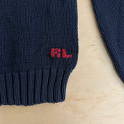 Vintage 90s Polo RL American Flag Made In Japan Knit Sweater - L (fits S/M)