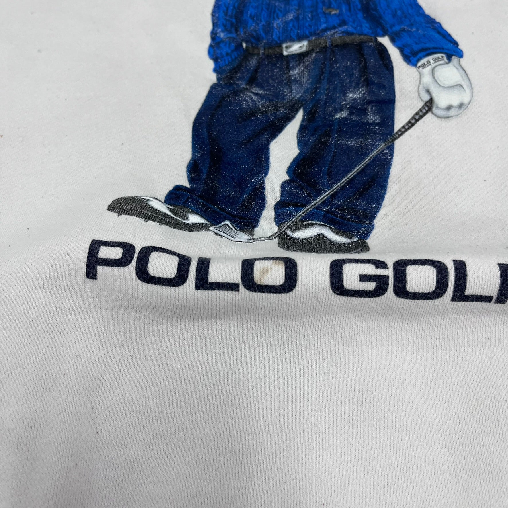 F- Vintage Ralph Lauren Polo Golf Teddy Bear Graphic Crewneck