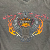 J- Vintage '10 Harley Davidson Twin Falls Idaho Snake Graphic Long Sleeve Tee - S