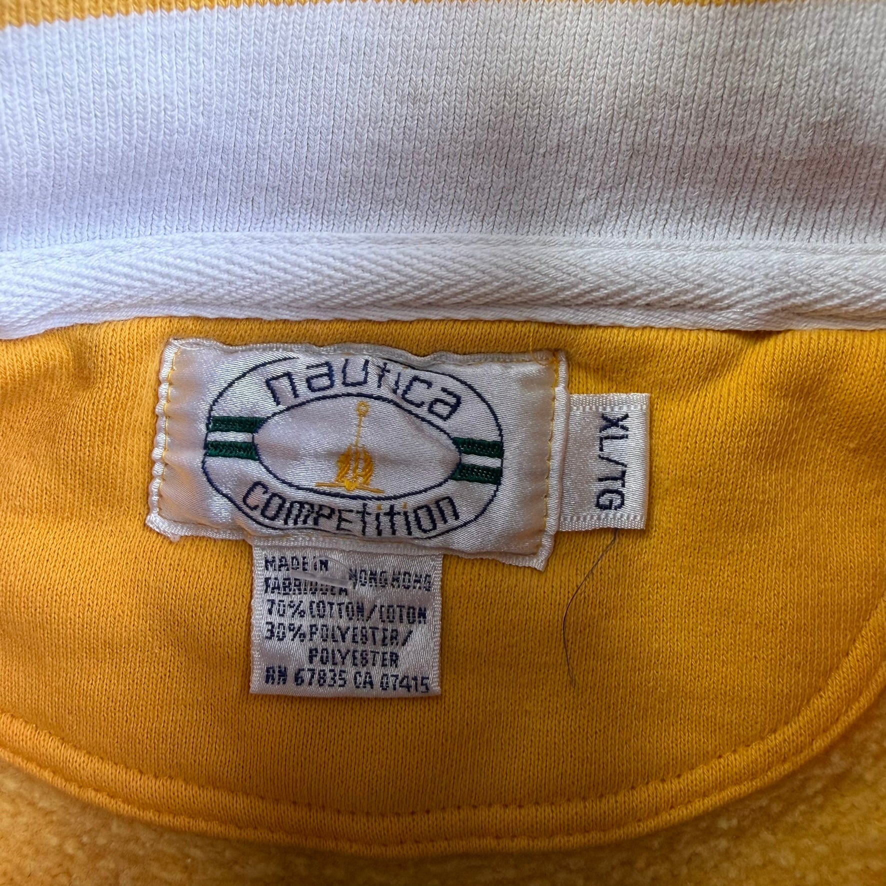 J- Vintage Nautica Competition Logo Quarter Zip Crewneck - XL (fits L)