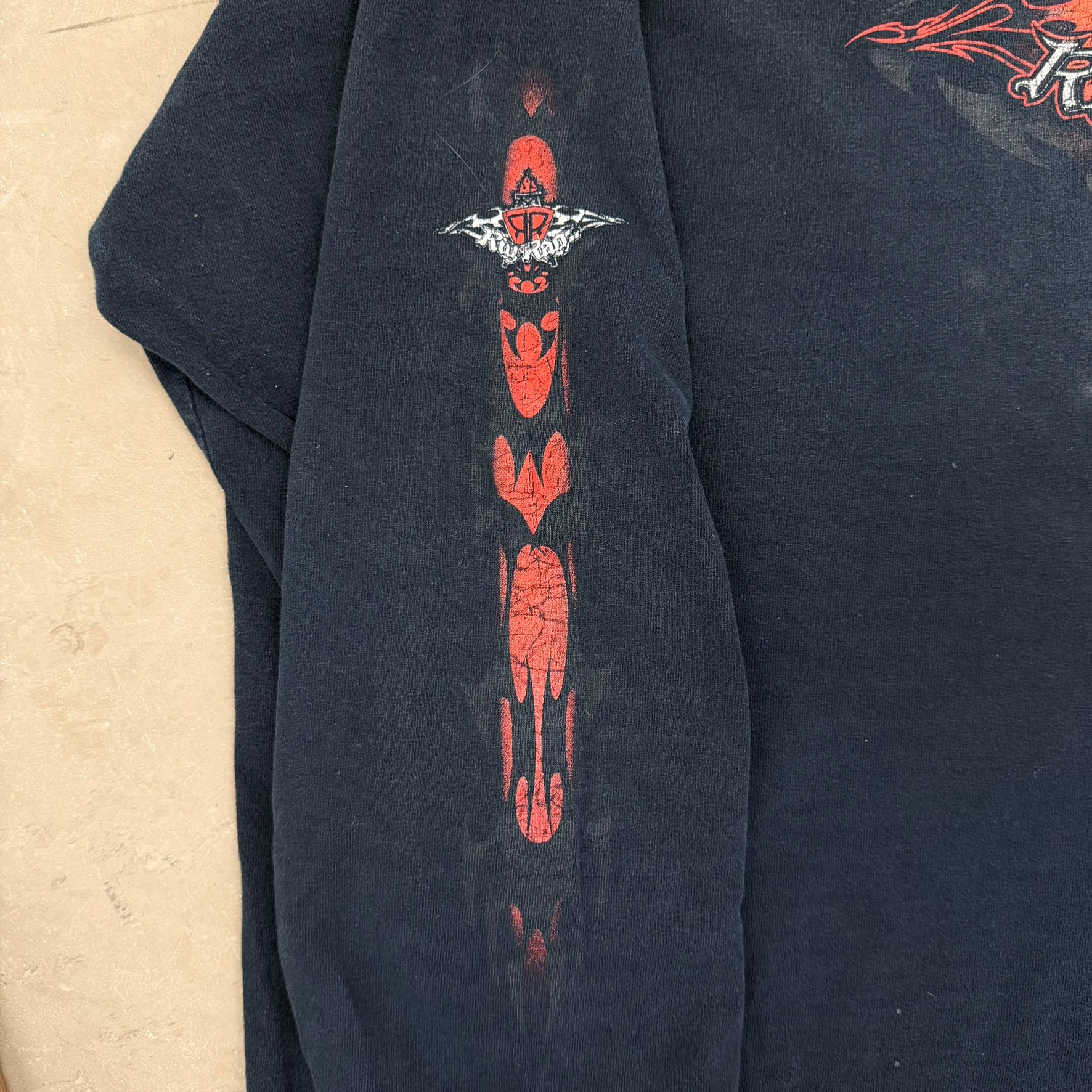 J- Vintage '08 Rigragz Hell On Wheels Graphic Long Sleeve Tee - 2XL