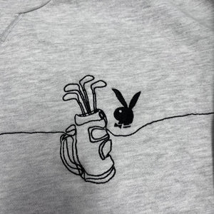 F- Vintage Playboy Golf Embroidered Text Crewneck