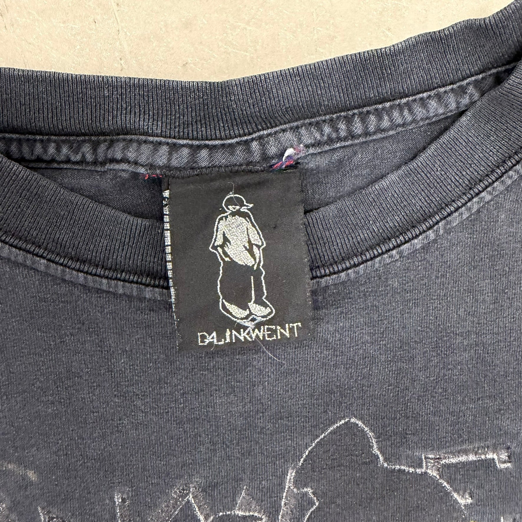 J- Vintage 90s Dalinkwent Hiphopcracy Graphic Long Sleeve Tee - XL