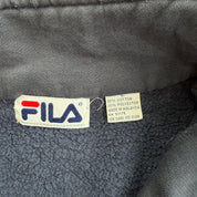 J- Vintage Fila Sport USA Embroidered Logo & Text Quarter Zip Crewneck - L (fits M)