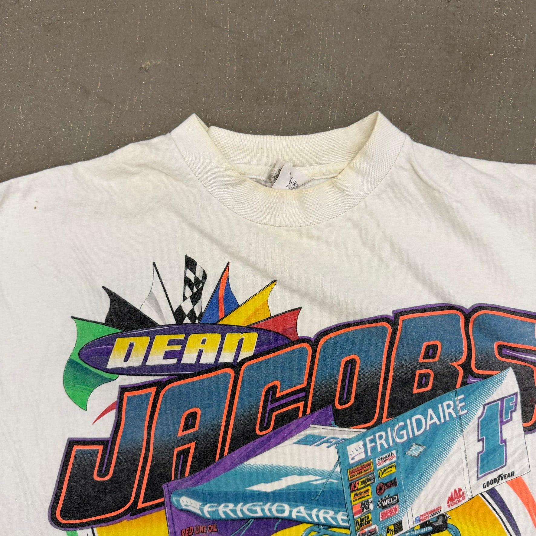 J- Vintage '97 Dean Jacobs Car Wooster Ohio Graphic Made In USA Single Stitch Tee - XL