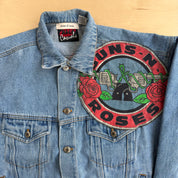 HOM Guns & Roses Logos Reworked Denim Jacket - M