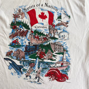 J- Vintage 90s Canada Spirit Of A Nation Graphic Made In Canada Single Stitch Tee - L