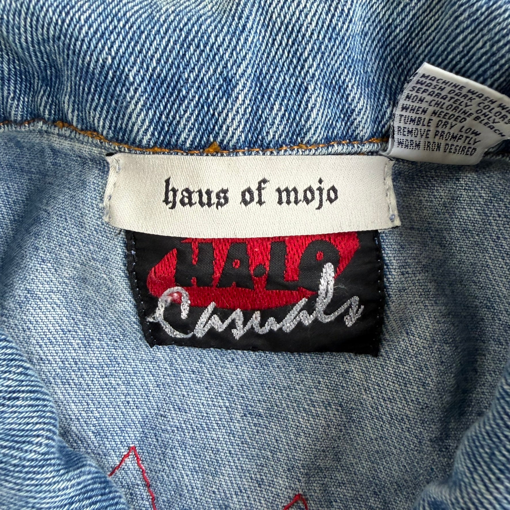 HOM Guns & Roses Logos Reworked Denim Jacket - M