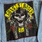 HOM Guns & Roses Logos Reworked Denim Jacket - M