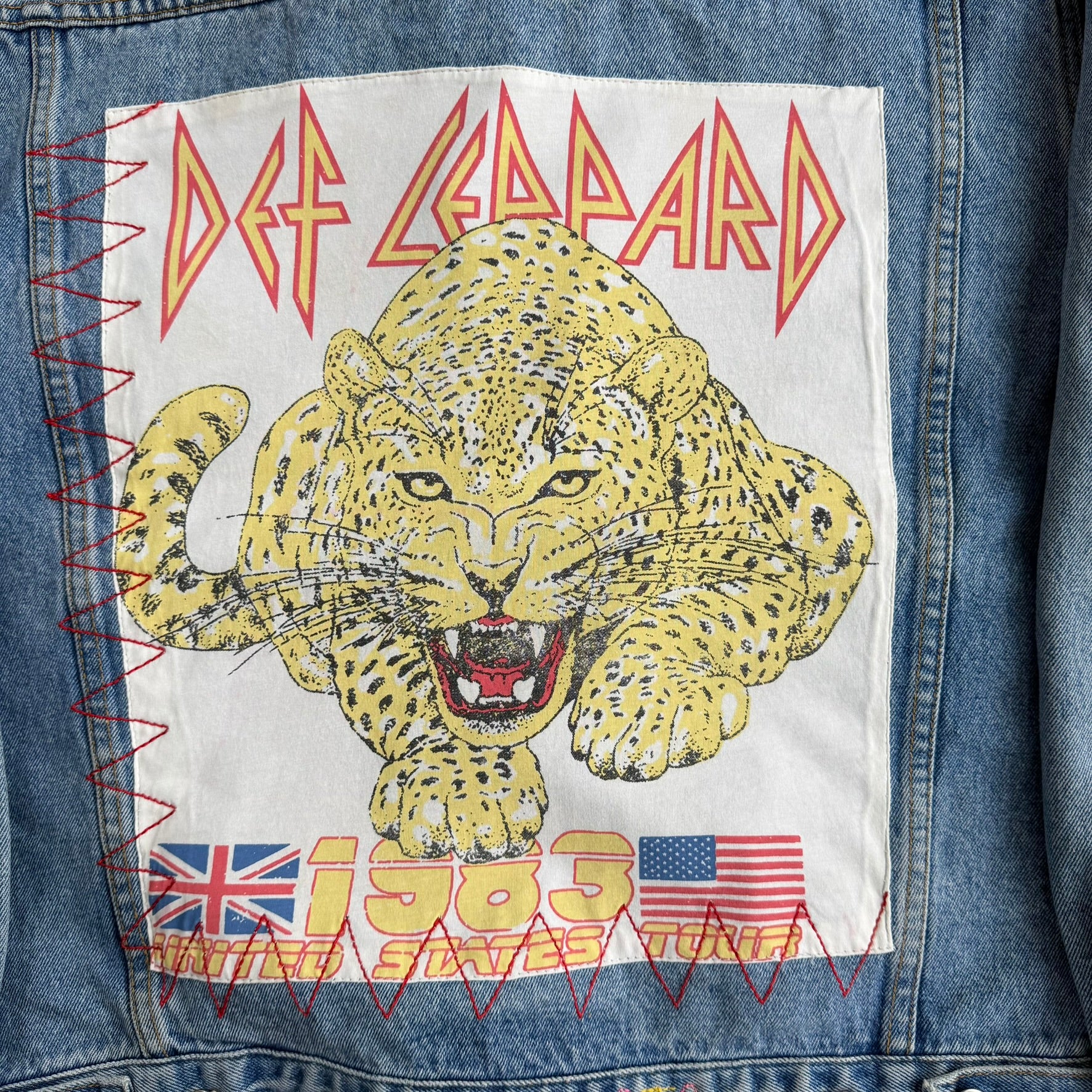 HOM Def Leppard United State Tour Reworked Denim Jacket - M