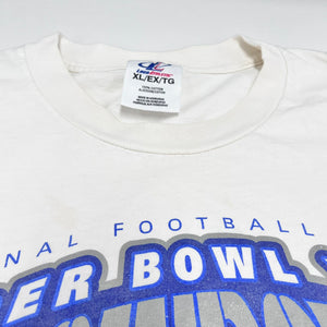 F- Vintage 2001 Super Bowl 35 NY Giants Vs Baltimore Ravens NFL Logo Athletic Promo Tee