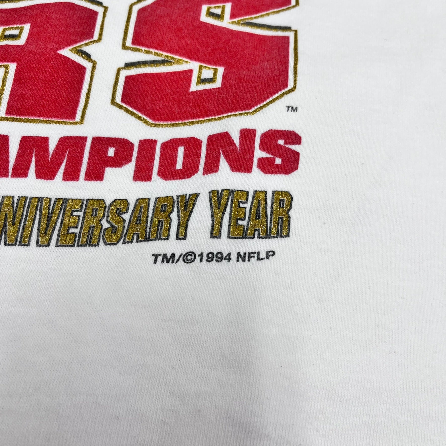 F- Vintage 1994 Super Bowl 29 San Francisco 49ers 5 Times Champs NFL Tee