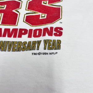 F- Vintage 1994 Super Bowl 29 San Francisco 49ers 5 Times Champs NFL Tee