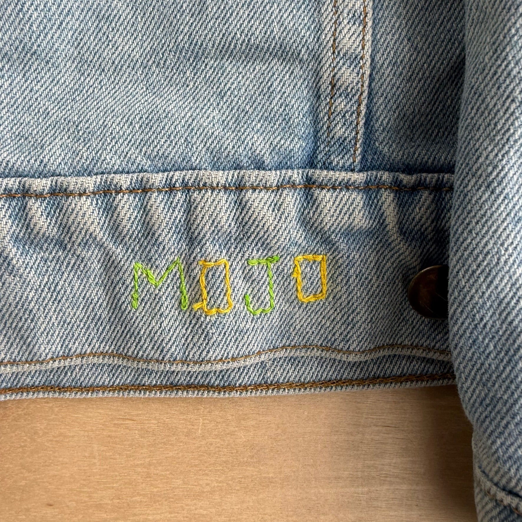 HOM The Rolling Stones Embroidered Tongue Logo Reworked Denim Jacket - M