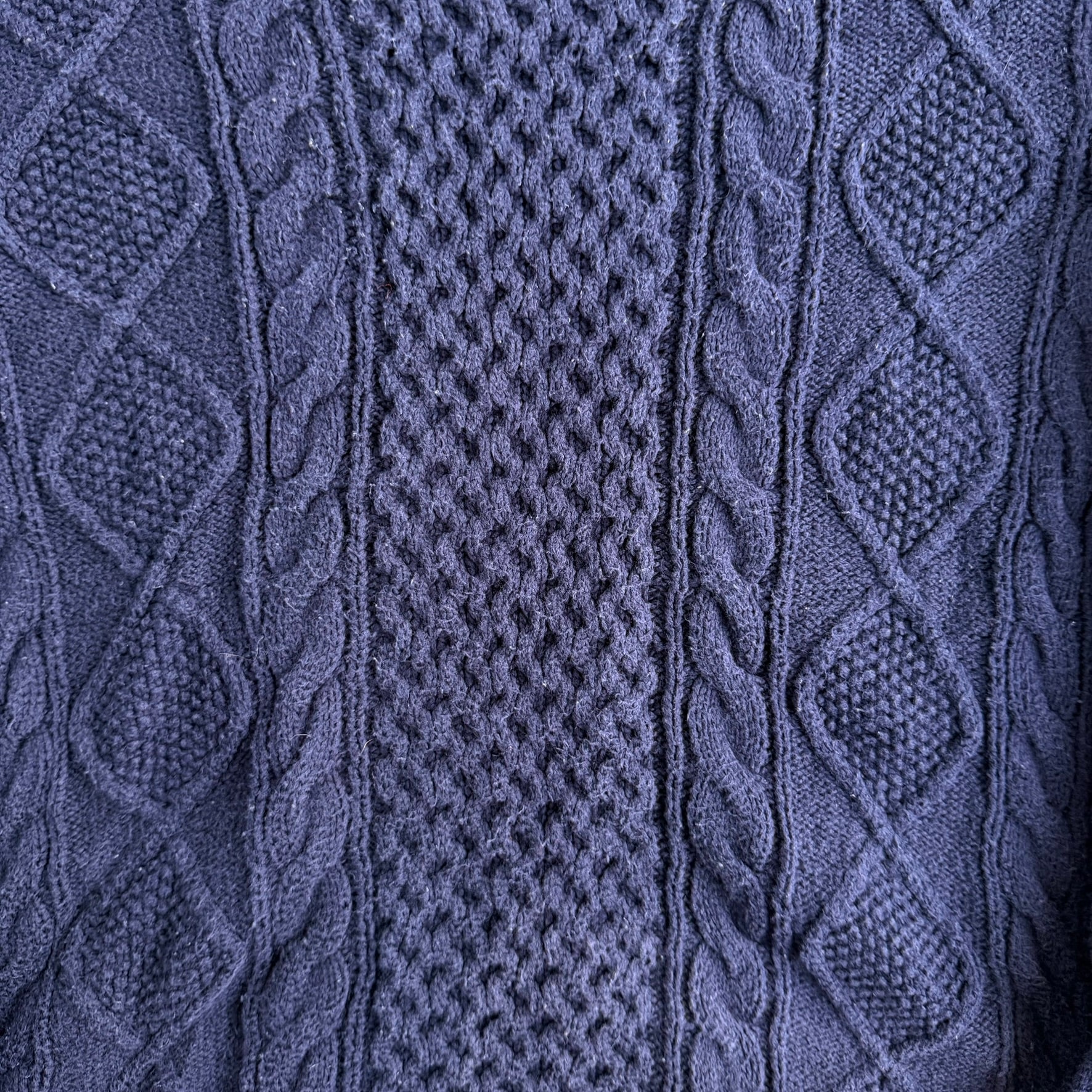 Polo Ralph Lauren Navy Cable Knit Sweater - S