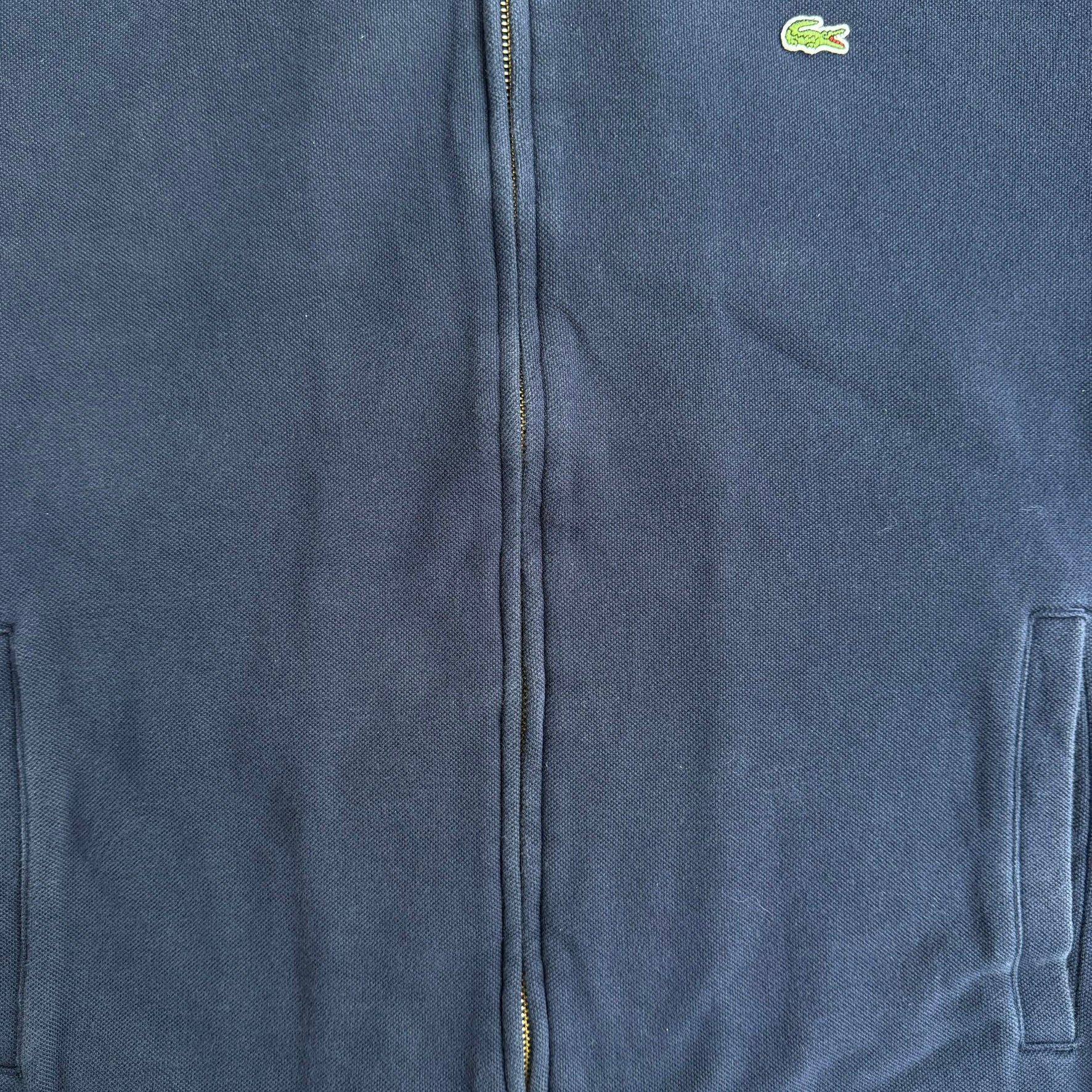 J- Vintage Lacoste Embroidered Logo Zip Up Track Jacket - 2XL