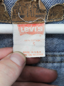 Z- Vintage Levi’s 77930 Beige Tab Made in USA Trucker Denim Jacket