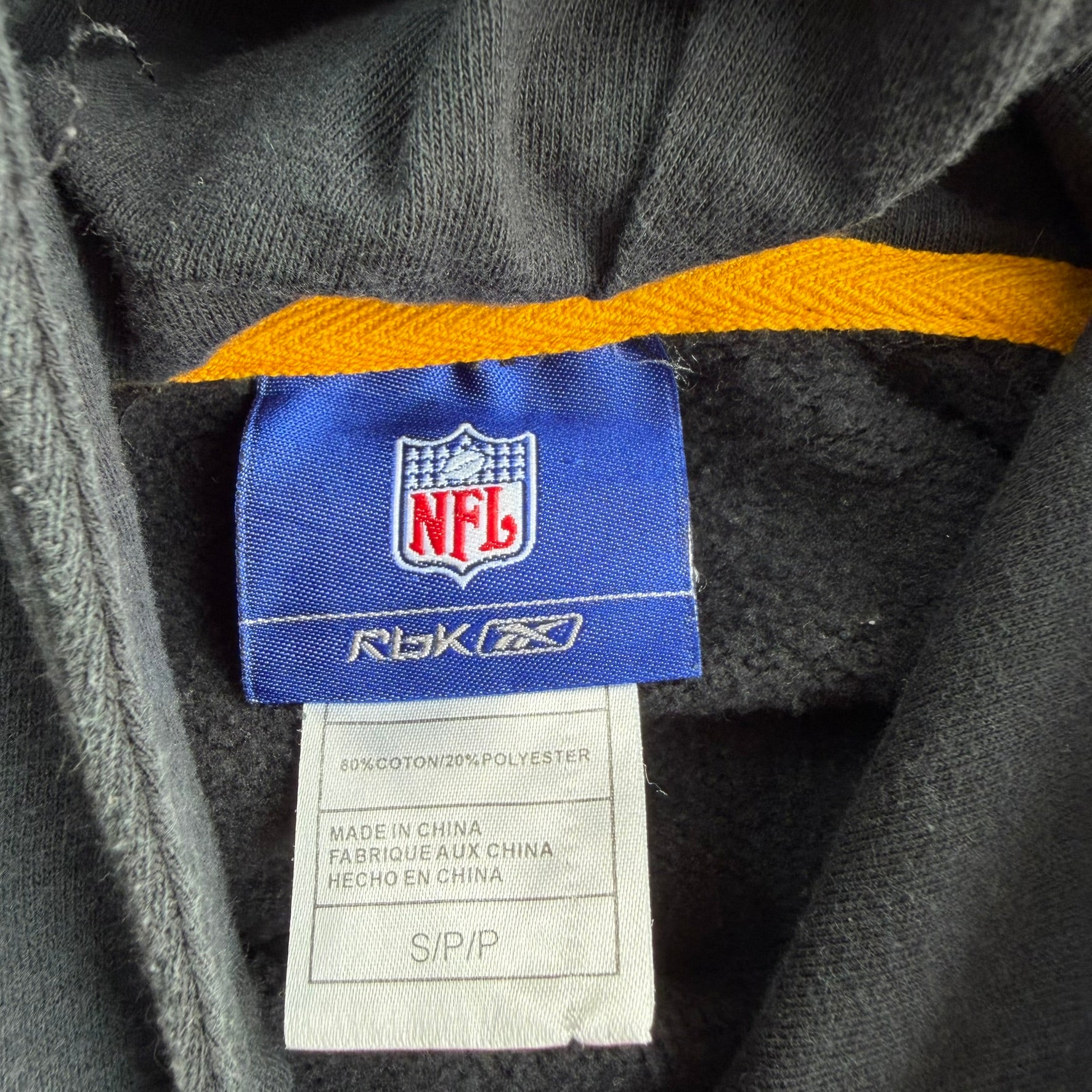 J- Vintage Pittsburgh Steelers NFL Reebok Embroidered Logo Graphic Hoodie - S