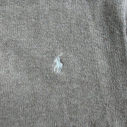 Polo RL Embroidered Logo Khaki Henley Knit Sweater - L