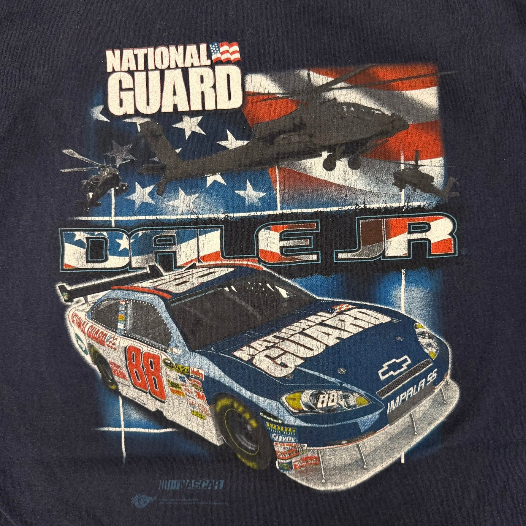 J- Vintage '08 Nascar Dale Jr National Guard Daytona 500 Tee - M