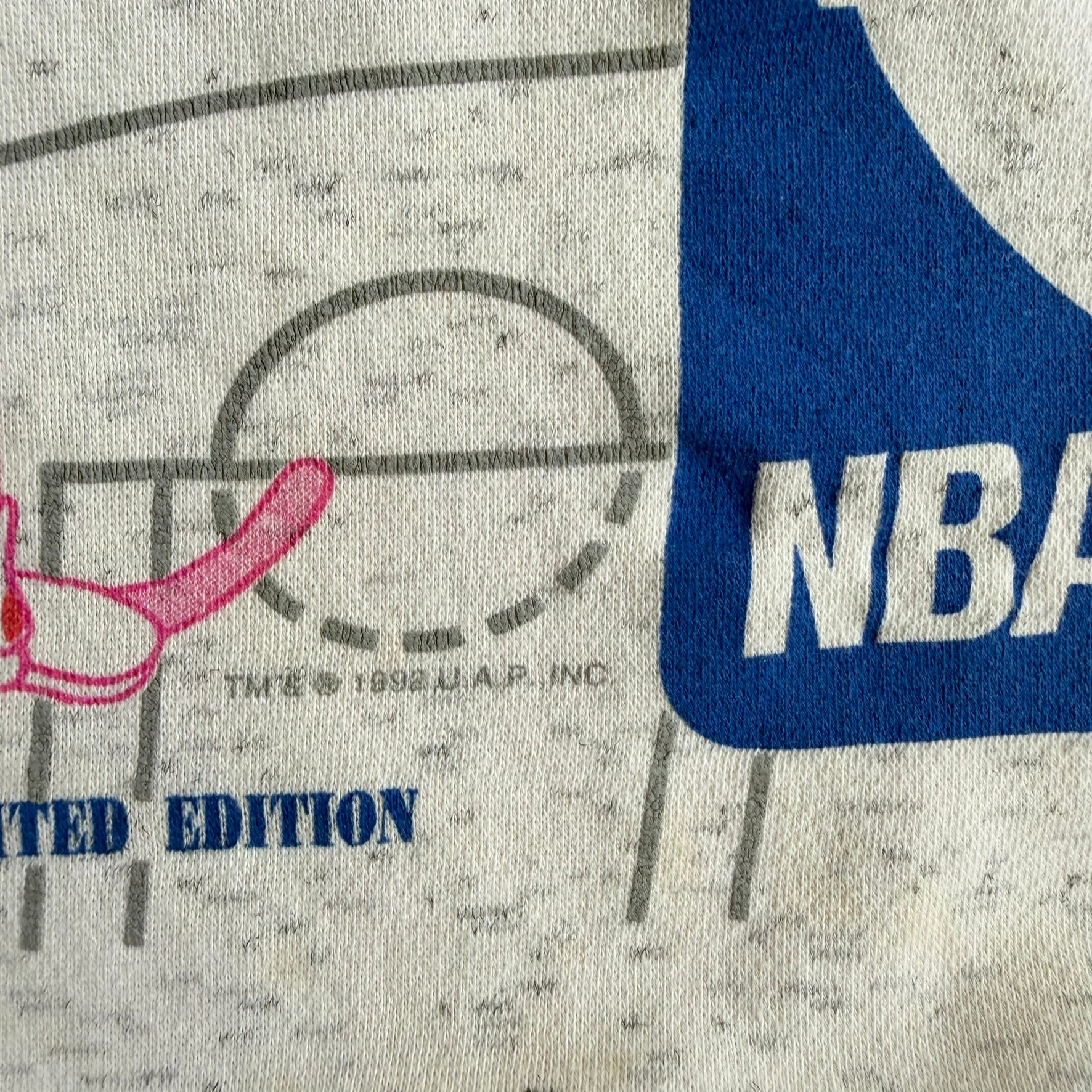 J- Vintage '92 NBA & Pink Panther Limited Edition Graphic Crewneck - L