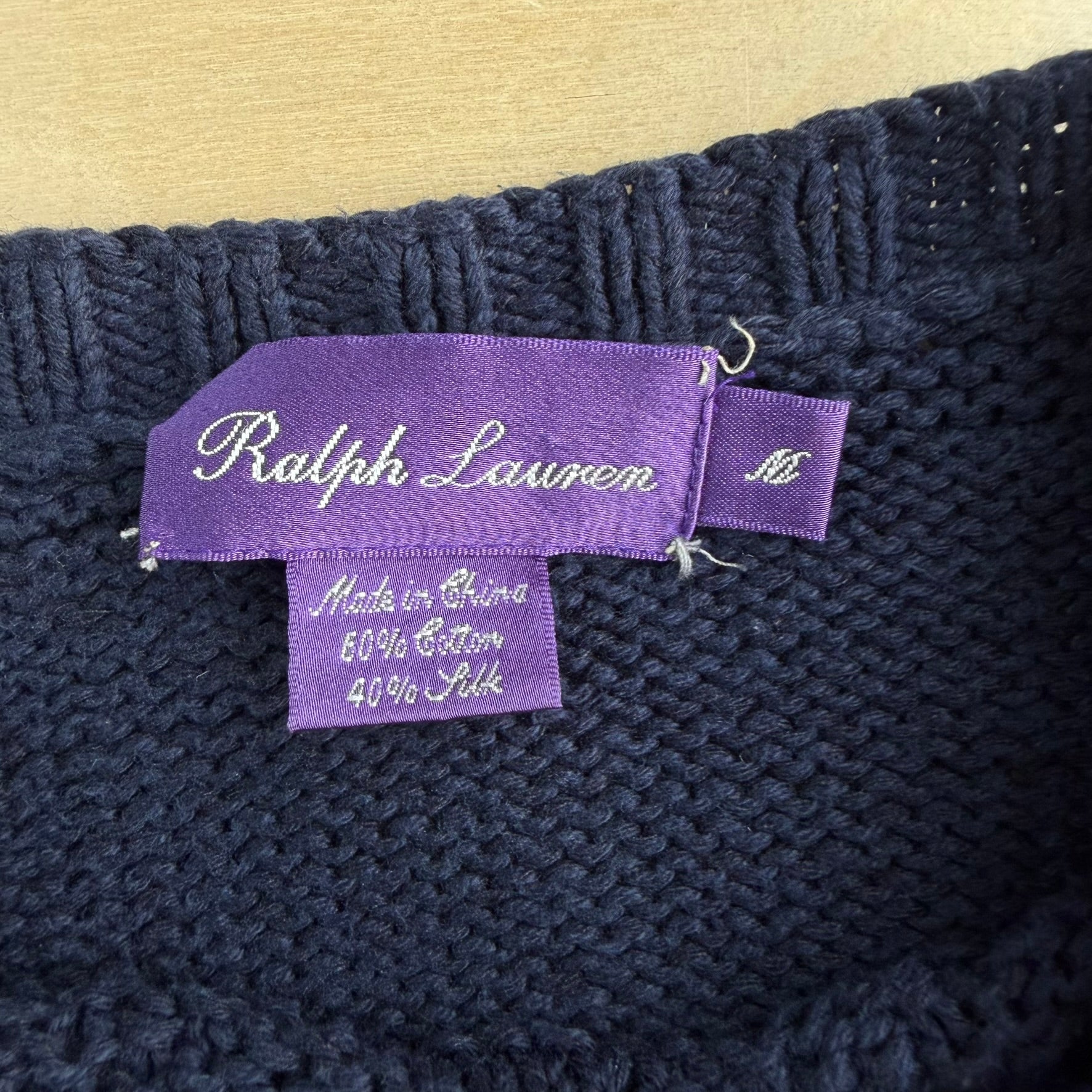 Vintage 90s Women's Ralph Lauren Purple Label Cable Knit Sampler Knit Sweater - Women's M