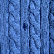 Women's Polo RL Embroidered Logo Baby Blue Knit Sweater - Women's S