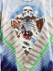 Z- Vintage 1997 Grateful Dead Skiing Tie Dye Single Stitch Tee