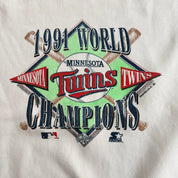 J- Vintage '91 Minnesota Twins MLB World Series Champions Starter Made In USA Crewneck - XL