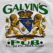 J- Vintage '90 Galvin's Pub Dublin Ireland Graphic Crewneck - M