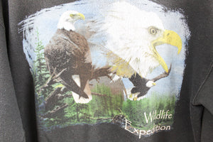 Vintage Wildlife Expedition Eagle Picture Crewneck