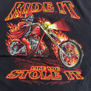Vintage Drive It Like You Stole It Bike Graphic Tee - L