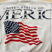 J- Vintage United States Of America Text Graphic Made In USA Crewneck - L