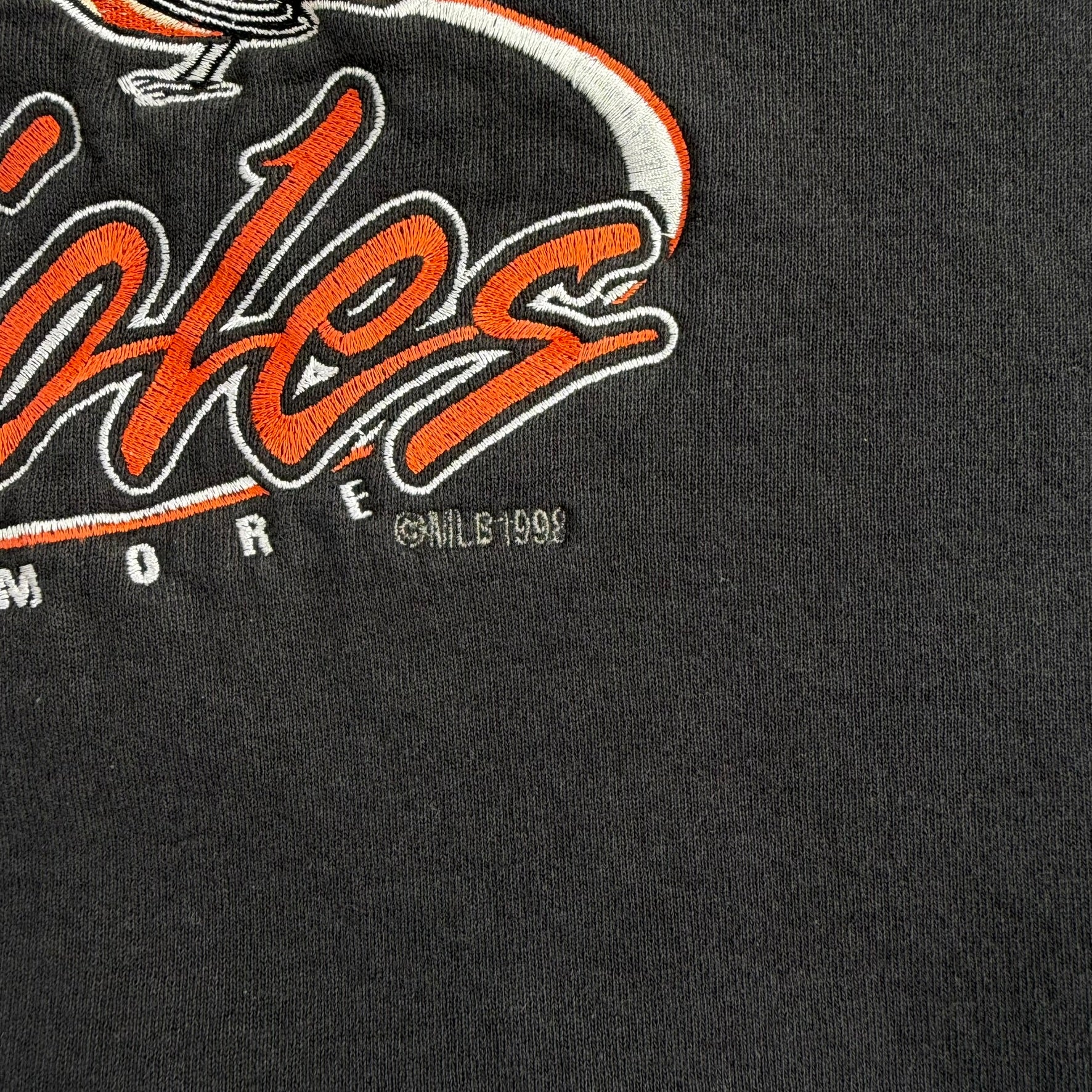 J- Vintage '98 Baltimore Orioles MLB Pro Player Embroidered Logo Made In USA Crewneck - XL