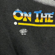 J- Vintage '90 Truckin' On Girard Ohio On The Road Again Graphic & Text Made In USA Crewneck - L
