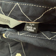 J- Harley Davidson Text Logo Button Down Shirt - L Slim