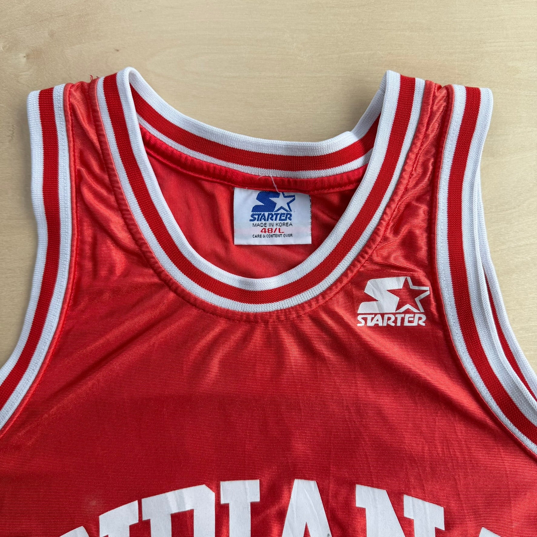 J- Vintage Indiana Hoosier Starter Basketball Jersey - 48/L
